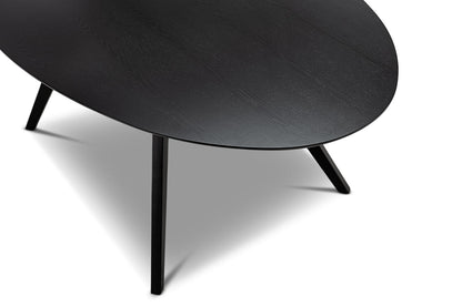 Anders 1.8m Oval Oak Dining Table - Black