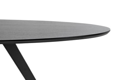Anders 1.8m Oval Oak Dining Table - Black