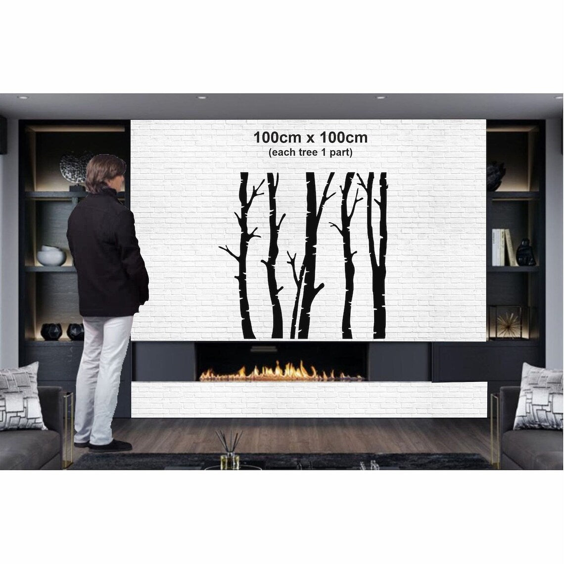 5 Dry Tree Metal Wall Decor for Home and Outside