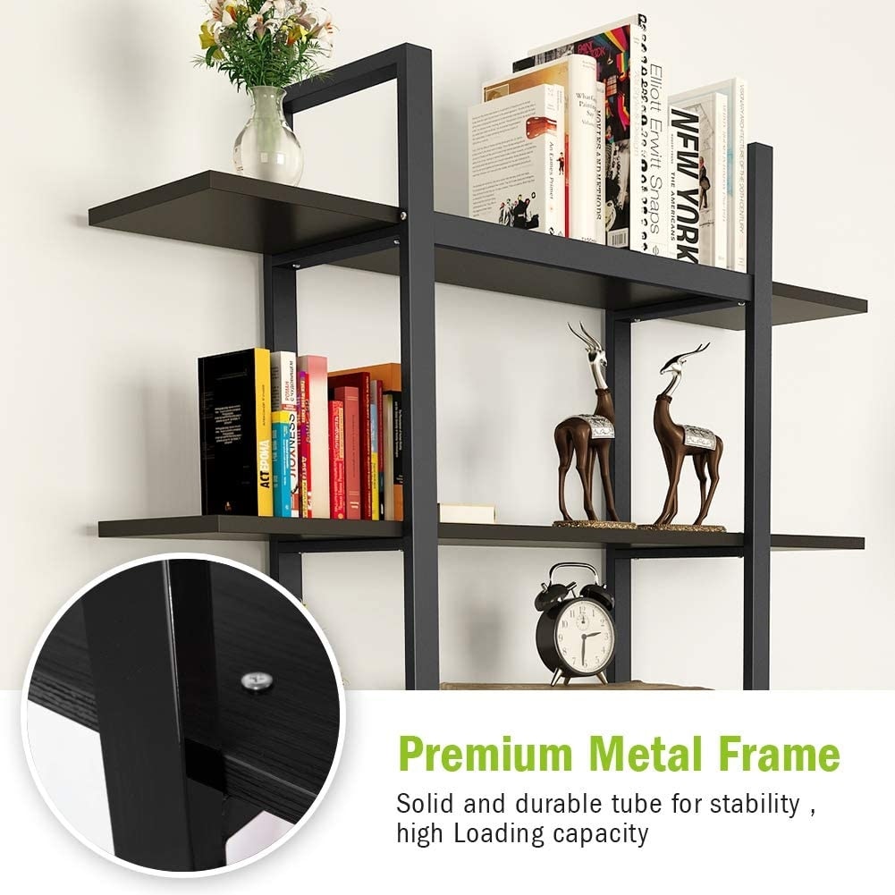 5-Tier Bookshelf, Vintage Industrial Style Bookcase