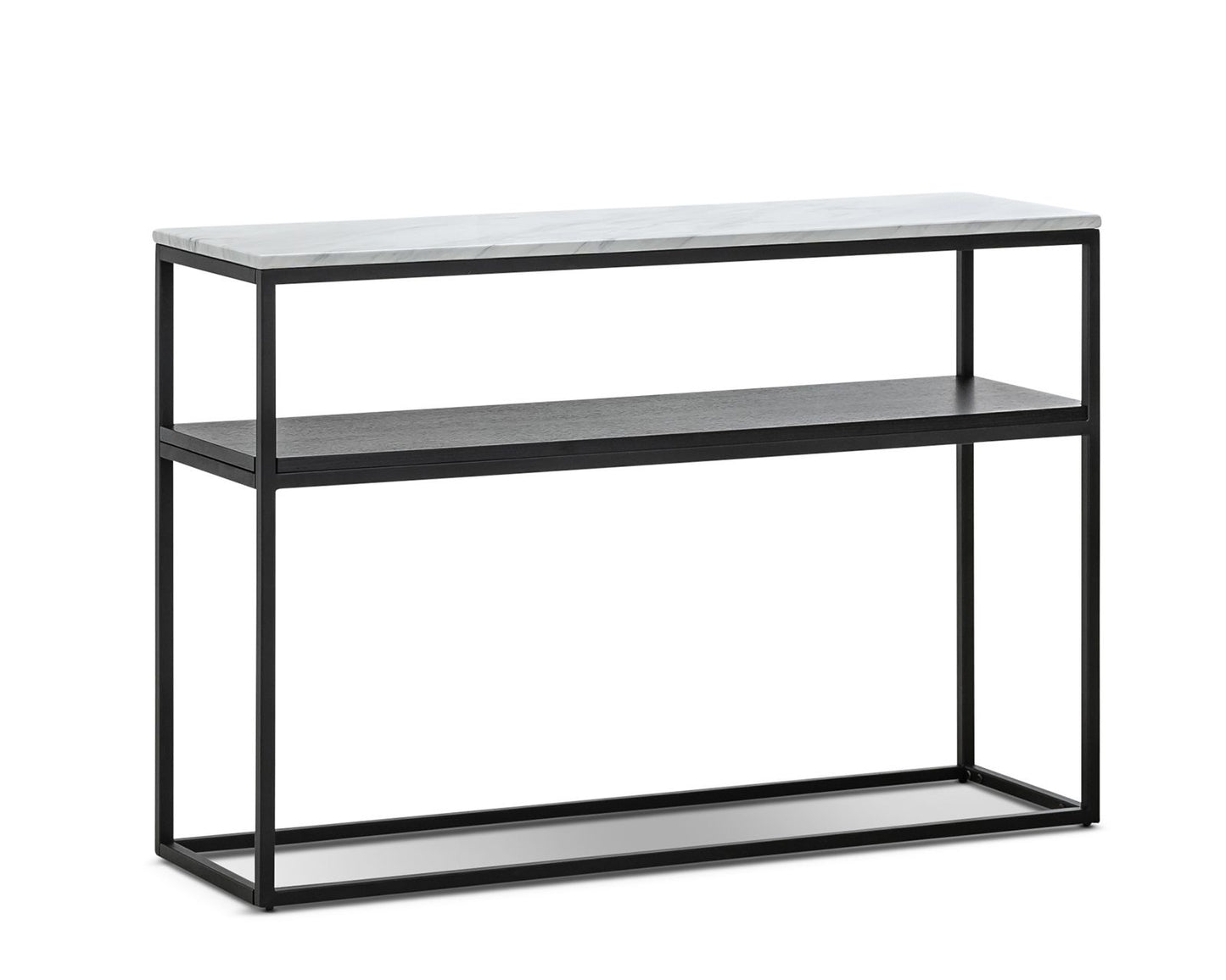 Brink 1.2m White Marble Console Table - Black
