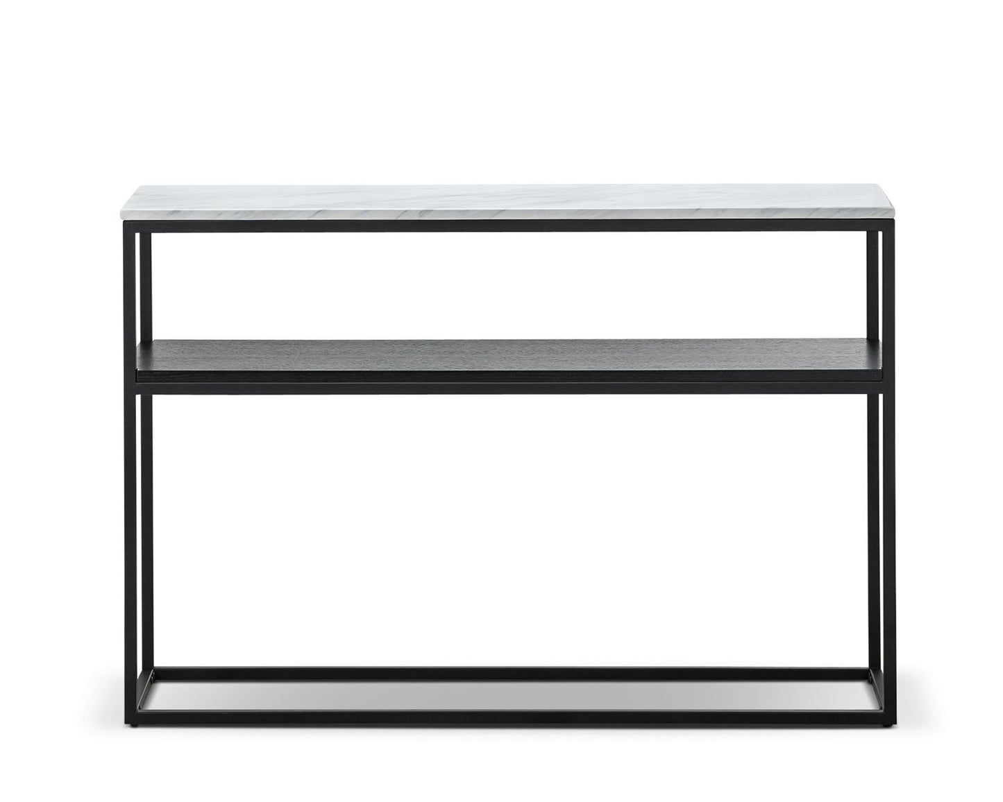 Brink 1.2m White Marble Console Table - Black