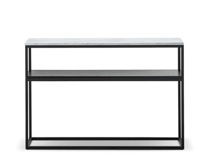 Brink 1.2m White Marble Console Table - Black