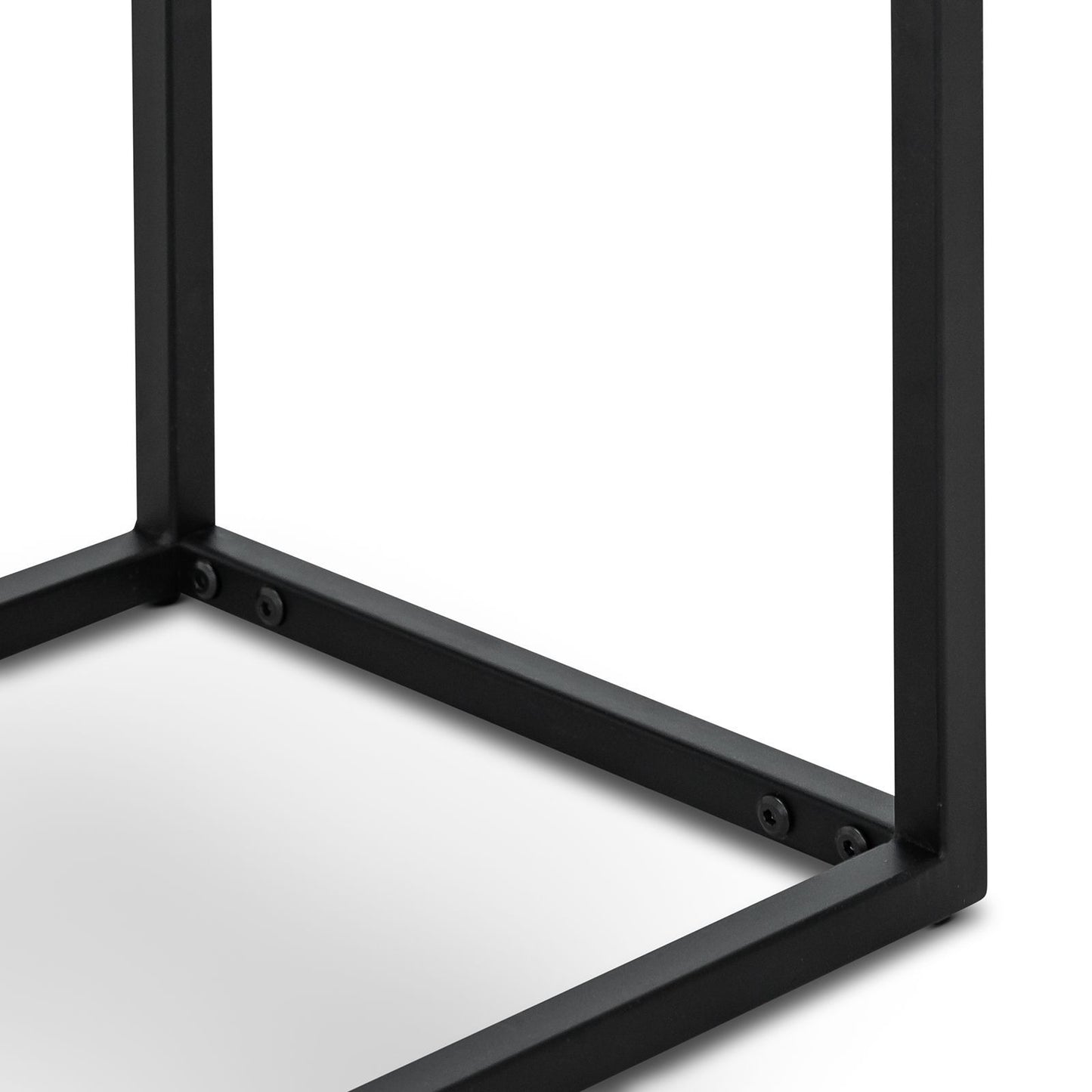 Brink 1.2m White Marble Console Table - Black