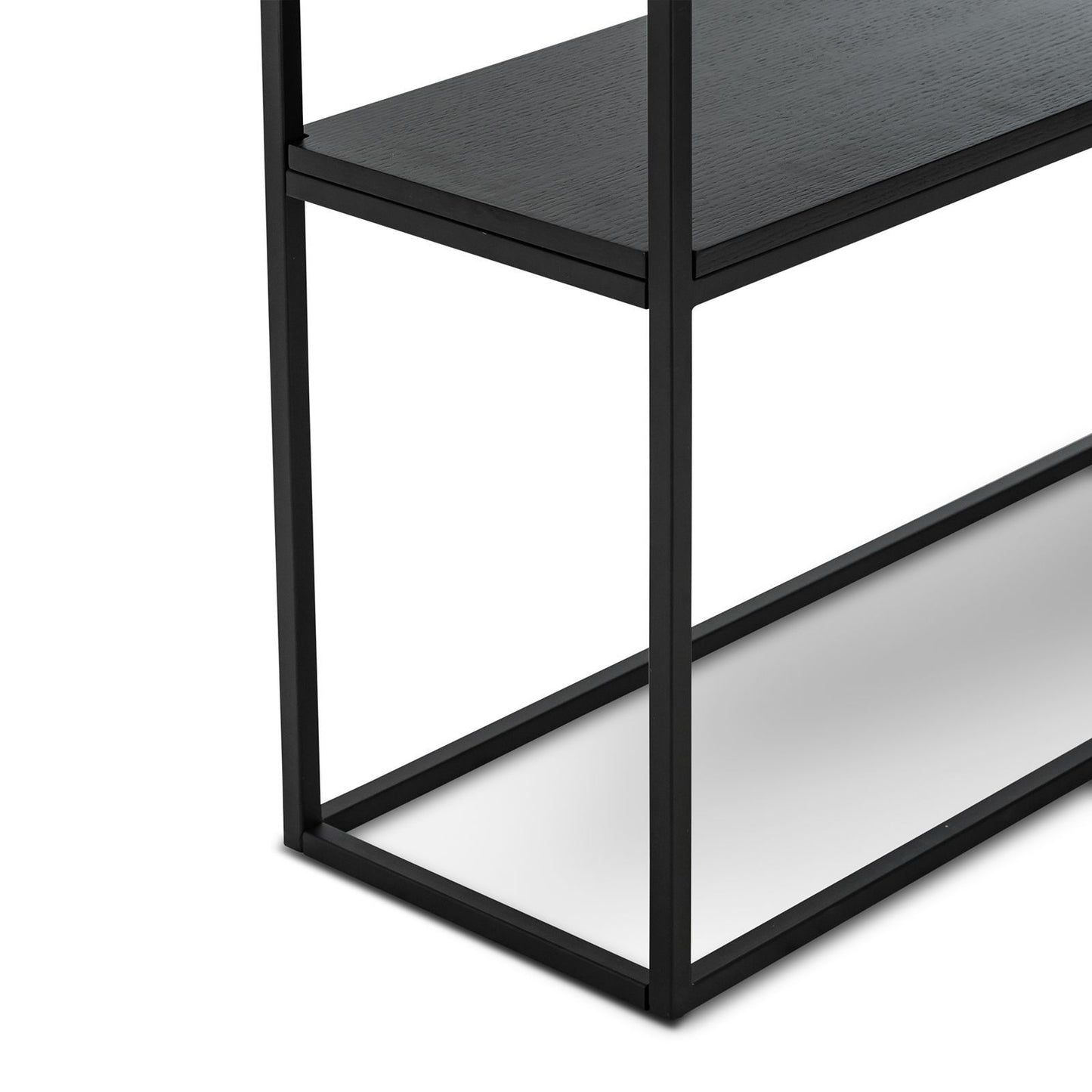 Brink 1.3m White Marble Console Table - Black