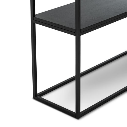 Brink 1.3m White Marble Console Table - Black