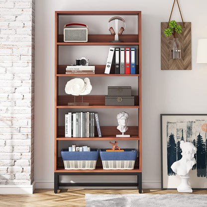 70.8 Inches Tall Bookcase and Bookshelf, 5-Tier Large Bookcases - 11.81D x 31.5W x 70.87H