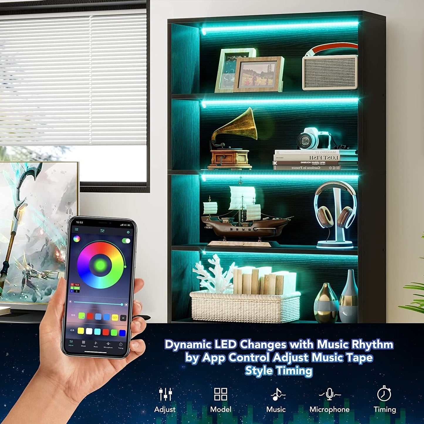 70.8 Inches Tall Bookcase and Bookshelf, 5-Tier Large Bookcases - 11.81D x 31.5W x 70.87H