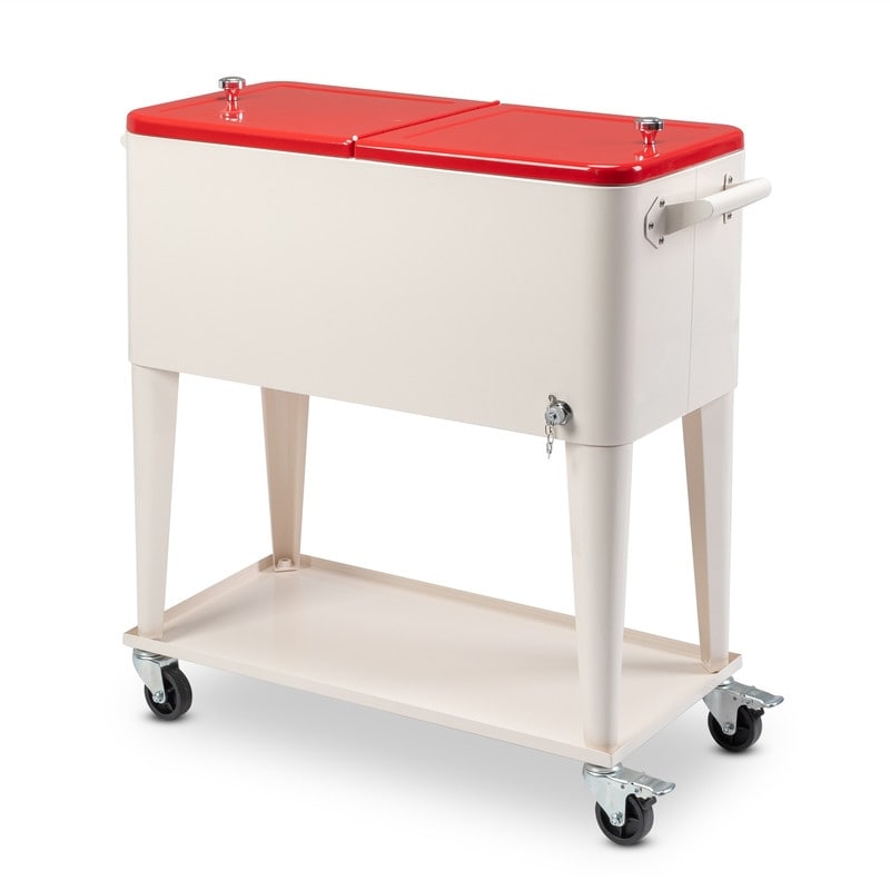 80QT Iron Spray Cooler with Shelf