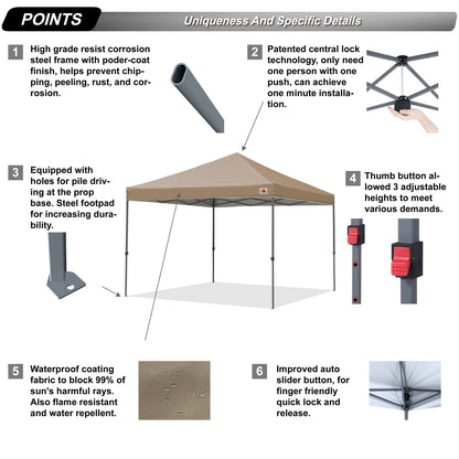 ABCCANOPY Durable Easy Pop up Canopy Tent Outdoor canopy tent