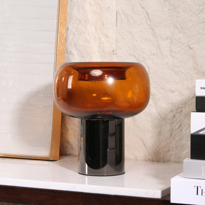 Brunelle Amber Large Glass Vase - Brown