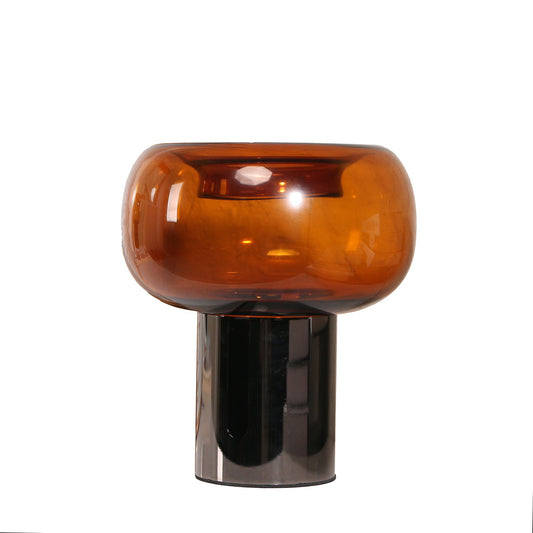 Brunelle Amber Large Glass Vase - Brown