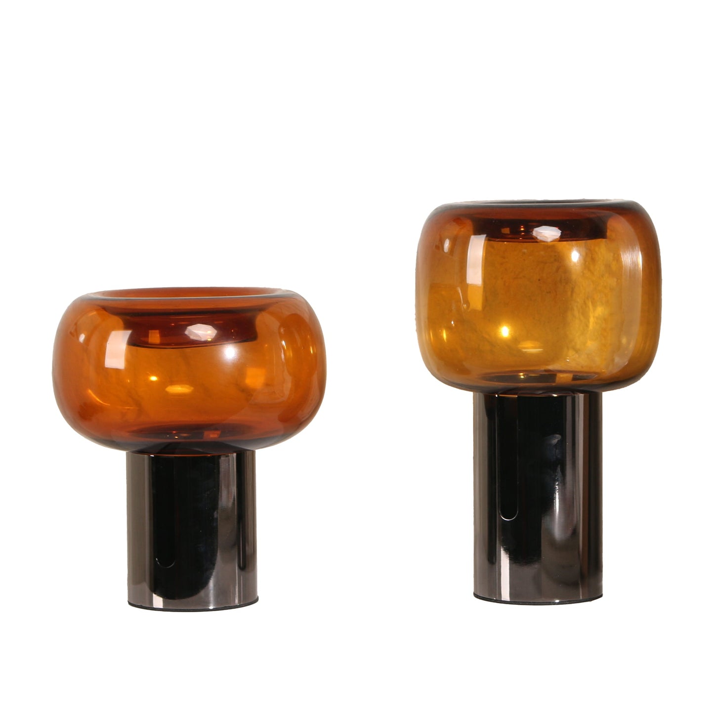 Brunelle Amber Large Glass Vase - Brown