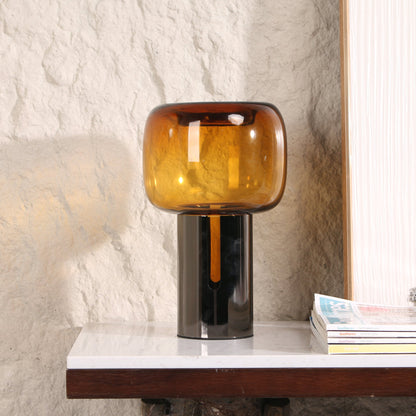 Brunelle Amber Small Glass Vase - Brown