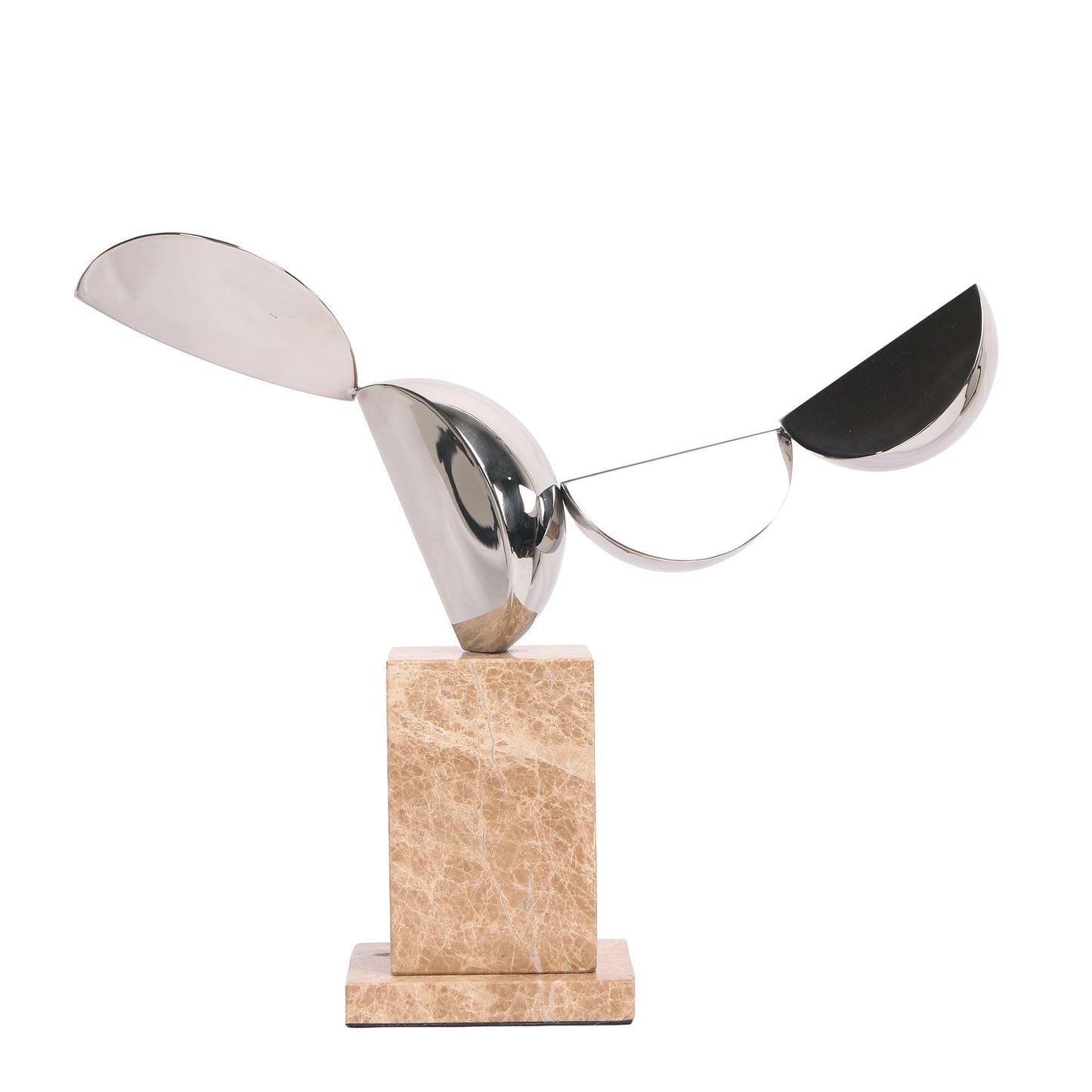Avela Silver Winged Sculpture - Beige