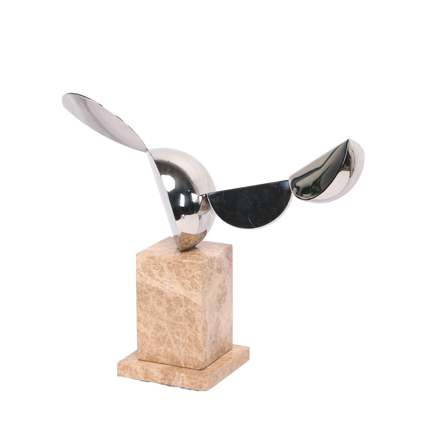 Avela Silver Winged Sculpture - Beige