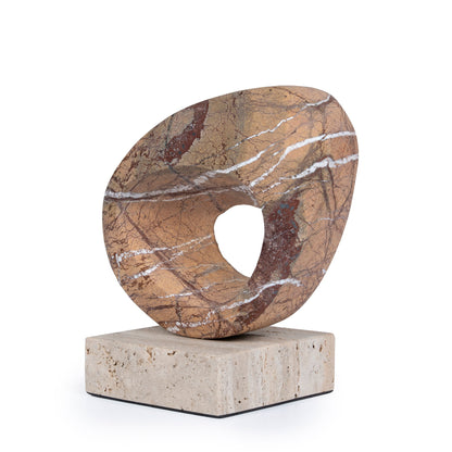 Arin Halo Marble Sculpture - Coffee