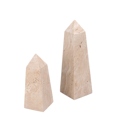 Bravon Obelisks Large Sculpture - Beige