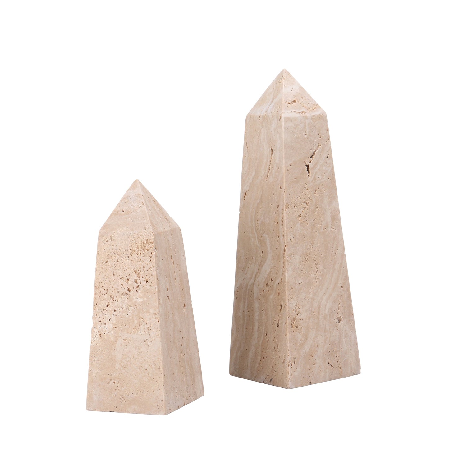 Bravon Obelisks Large Sculpture - Beige