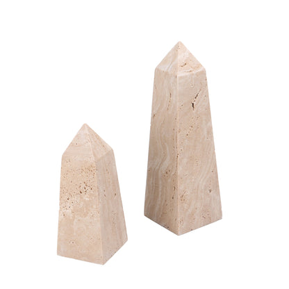 Bravon Obelisks Small Sculpture - Beige
