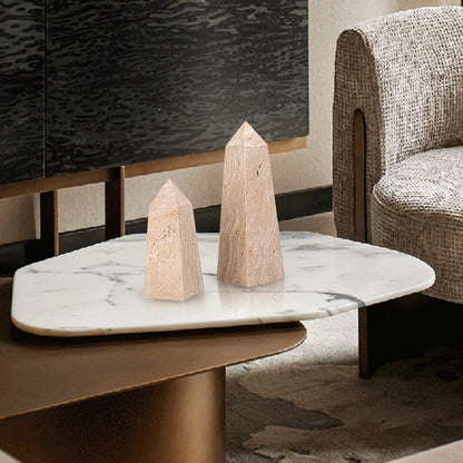 Bravon Obelisks Small Sculpture - Beige
