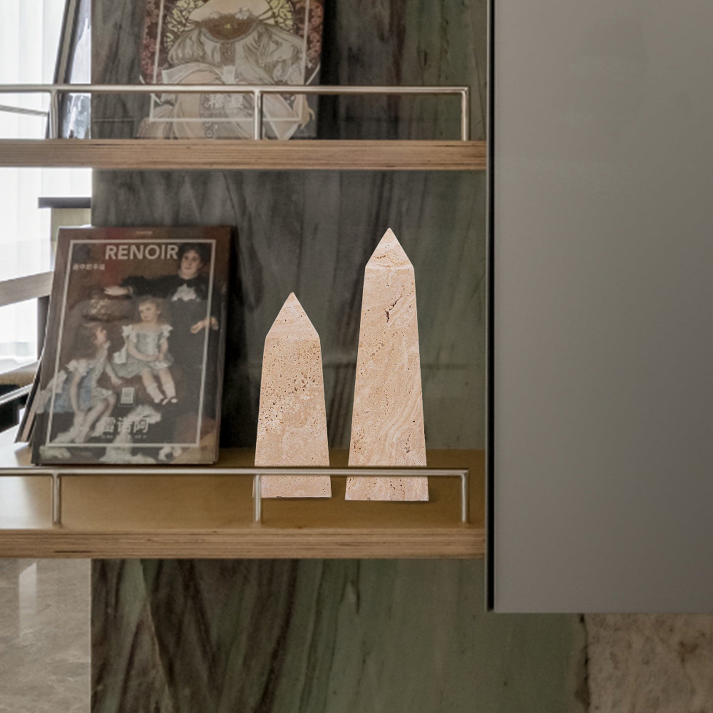 Bravon Obelisks Small Sculpture - Beige