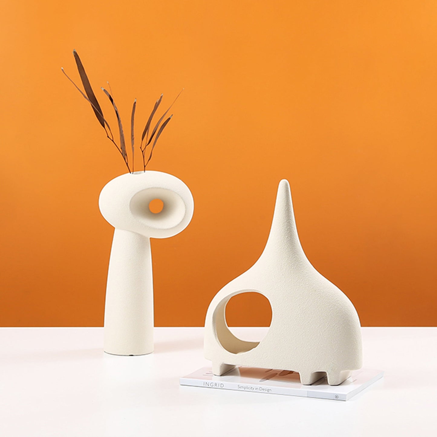 Brina Single Eye Ceramic Sculpture