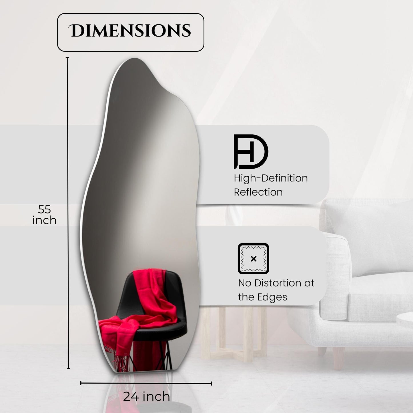 ALYA Asymmetrical Irregular Wall Mirror