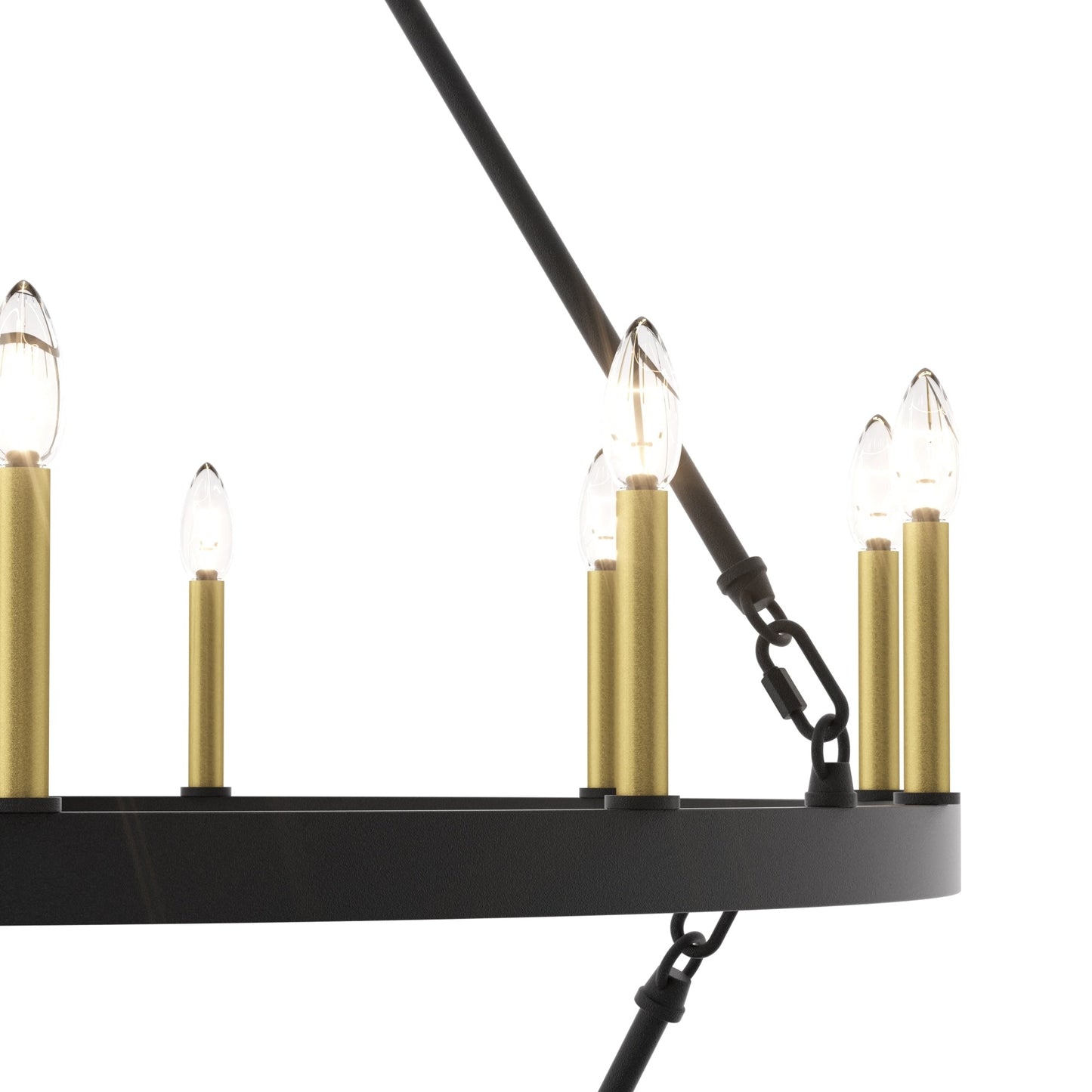 Acroma 20-light Modern Farmhouse 40In Round Wagon Wheel Chandelier with UL