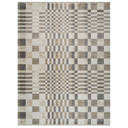 Anesa 200cm x 290cm Tribal Rug - Hatch Silver