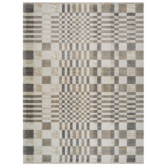 Anesa 200cm x 290cm Tribal Rug - Hatch Silver