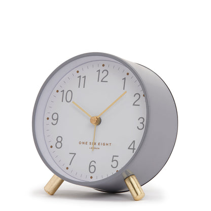 Angelina Silent Alarm Clock - Grey
