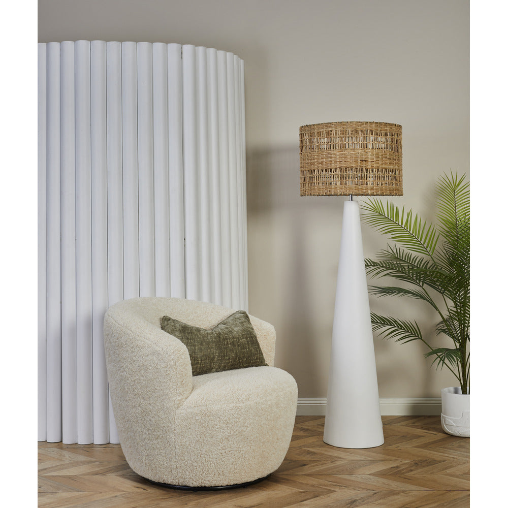 Aun Floor Lamp - Natural & White