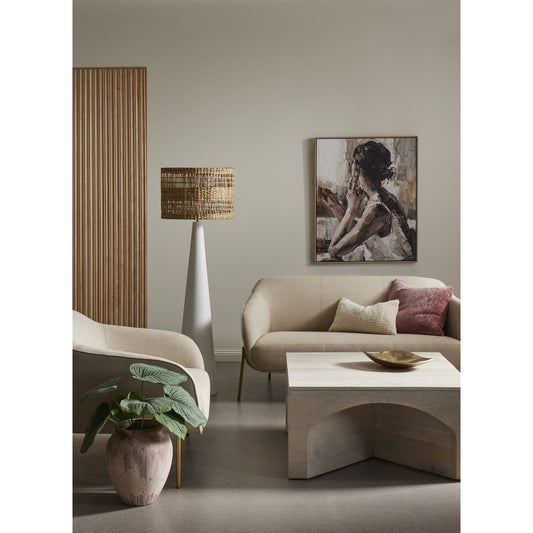 Aun Floor Lamp - Natural & White