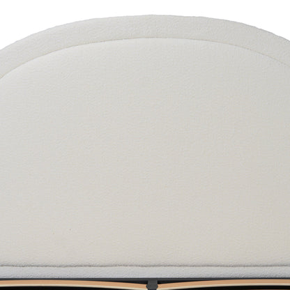 Antoni King Bed Frame - Antique White Boucle with Storage