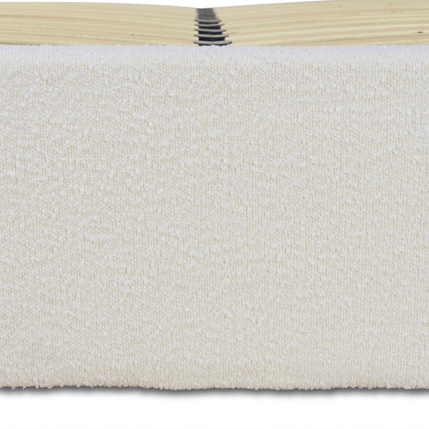 Antoni King Bed Frame - Antique White Boucle with Storage