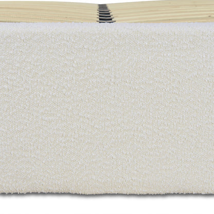 Antoni King Bed Frame - Antique White Boucle with Storage