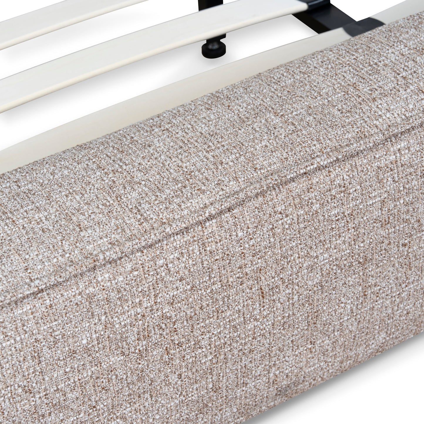 Castillo Fabric King Bed Frame - Stonish Beige