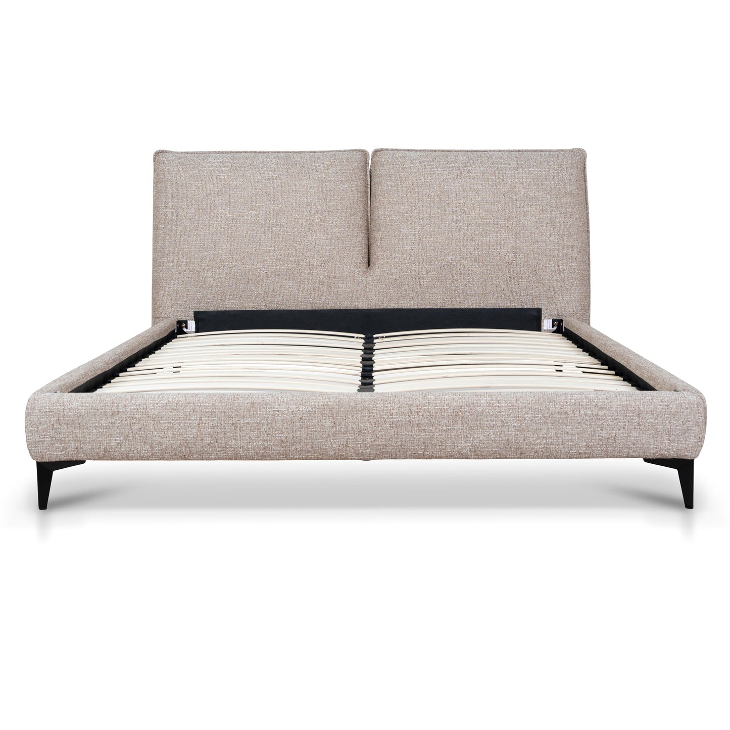 Celeste Fabric Queen Bed Frame - Stonish Beige