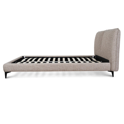 Celeste Fabric Queen Bed Frame - Stonish Beige
