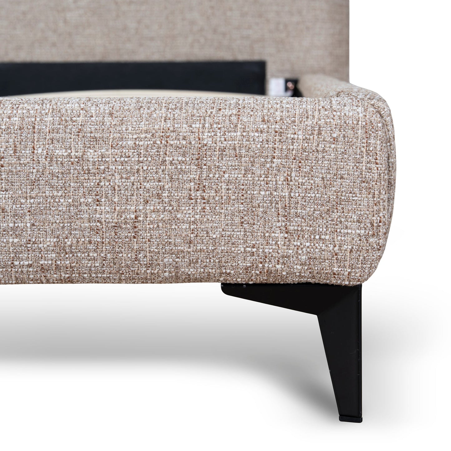 Celeste Fabric Queen Bed Frame - Stonish Beige