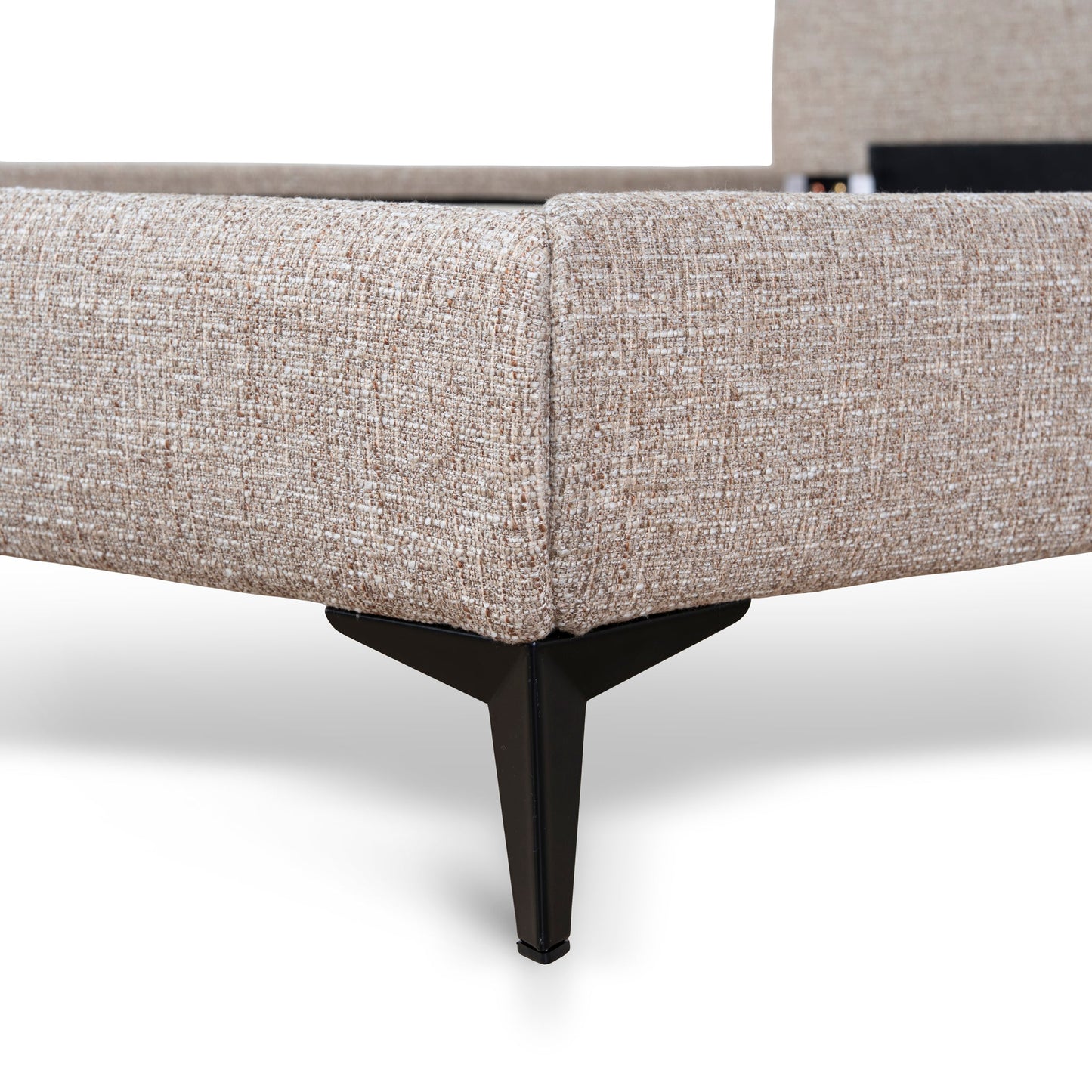 Celeste Fabric Queen Bed Frame - Stonish Beige