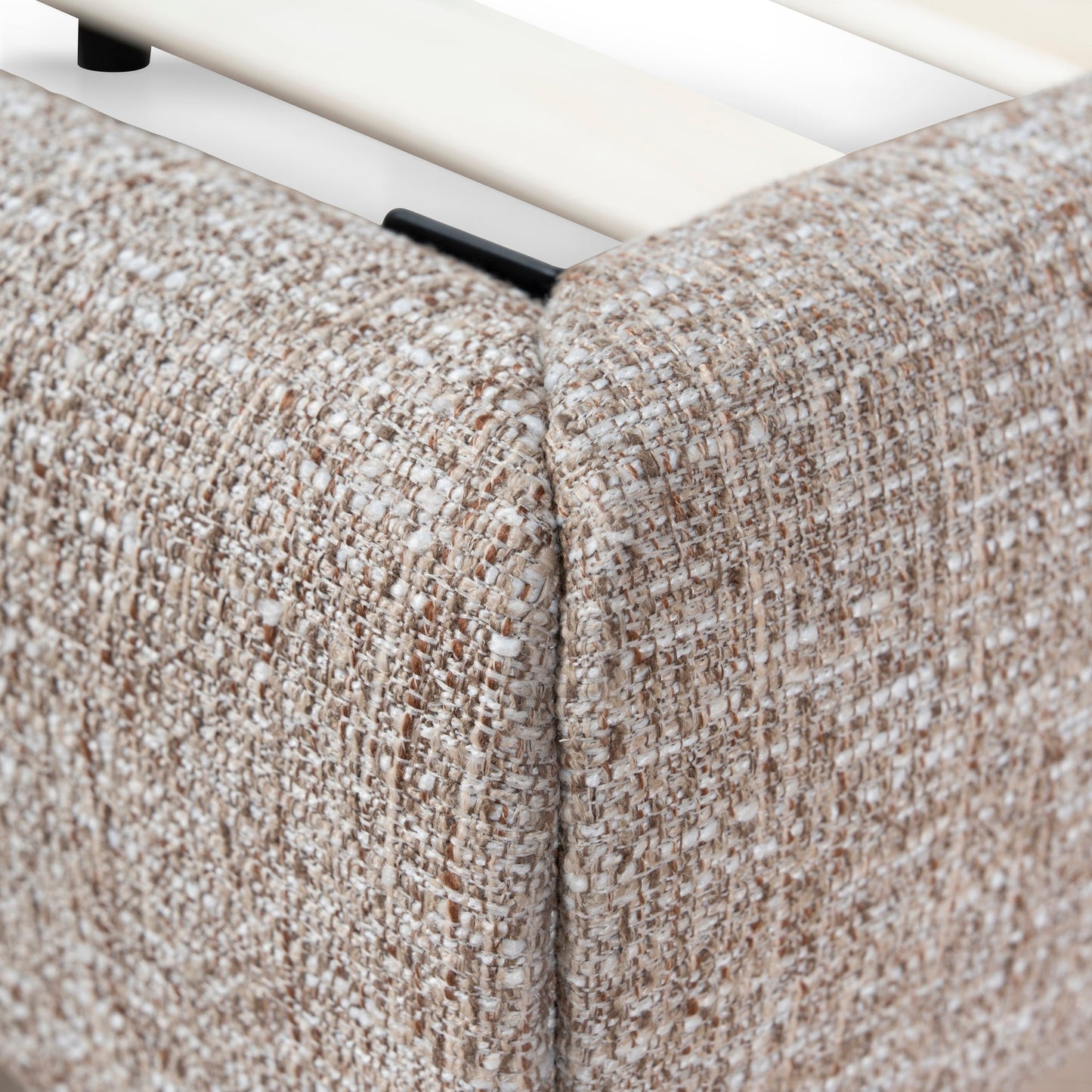Celeste Fabric Queen Bed Frame - Stonish Beige