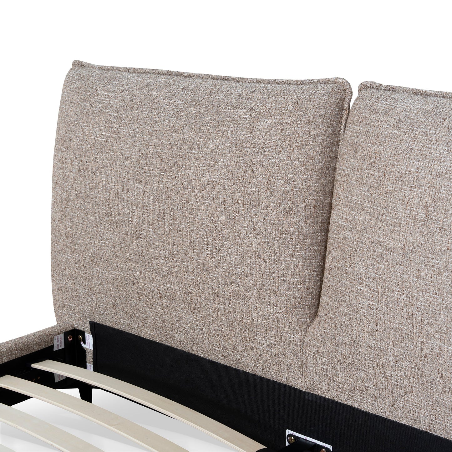 Celeste Fabric Queen Bed Frame - Stonish Beige