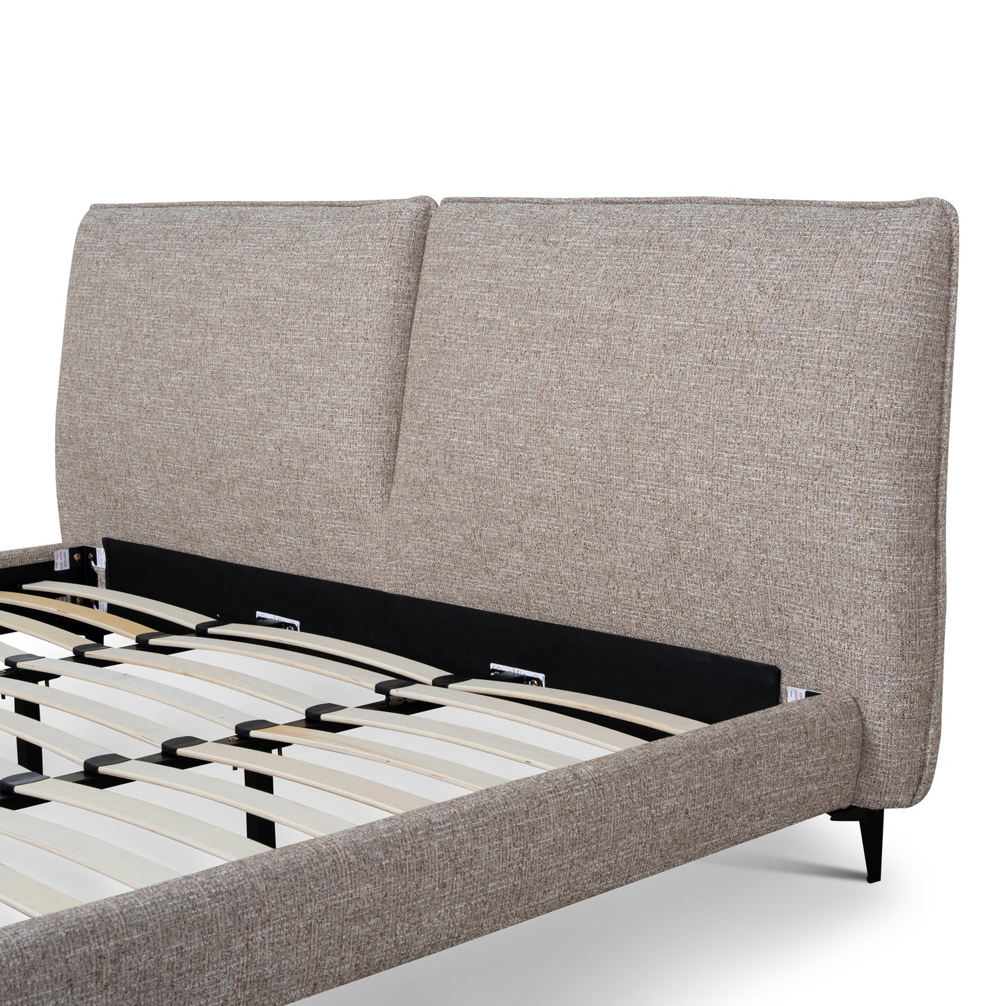 Celeste Fabric King Bed Frame - Stonish Beige