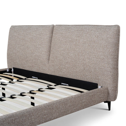 Celeste Fabric King Bed Frame - Stonish Beige