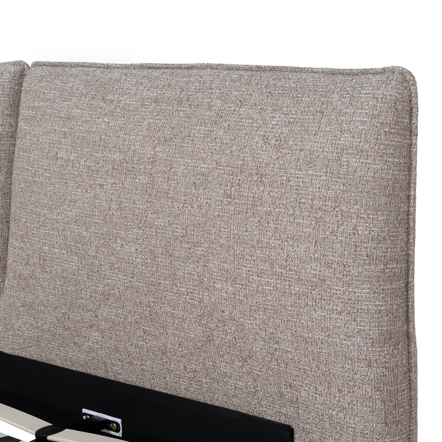 Celeste Fabric King Bed Frame - Stonish Beige