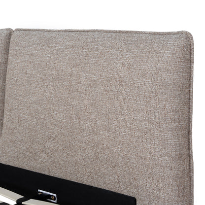 Celeste Fabric King Bed Frame - Stonish Beige