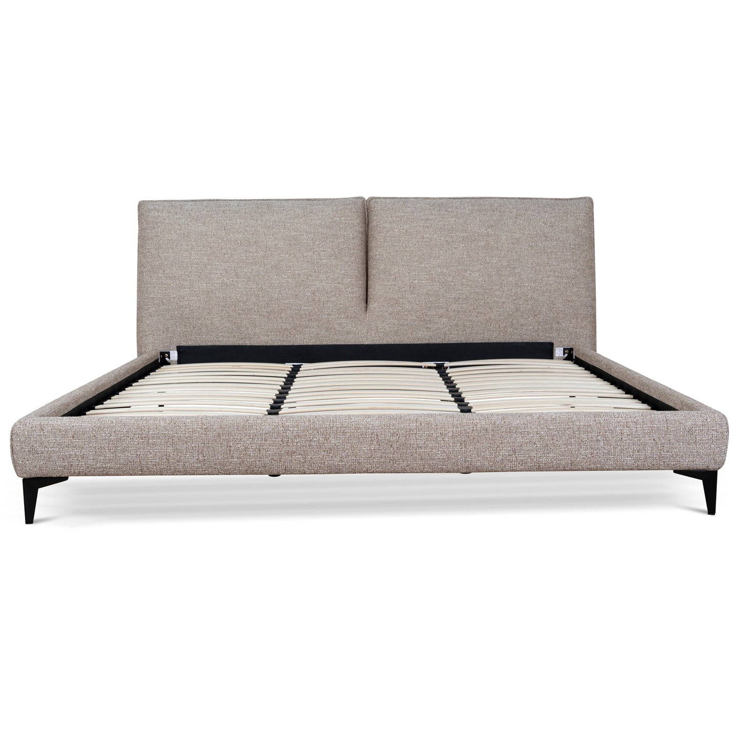 Celeste Fabric King Bed Frame - Stonish Beige