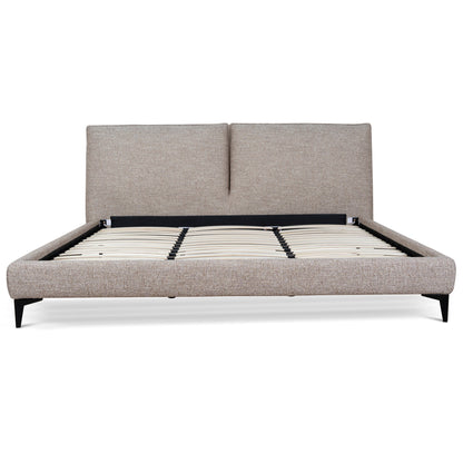 Celeste Fabric King Bed Frame - Stonish Beige